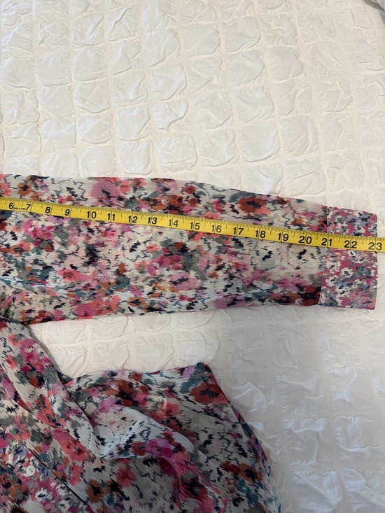 Liverpool Pink Multi Floral Button-Down Blouse - Picture 7 of 7